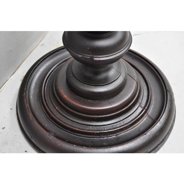 Antique French Renaissance Maiden Bust Column Mahogany Pedestal Plant Stand For Sale - Image 9 of 13