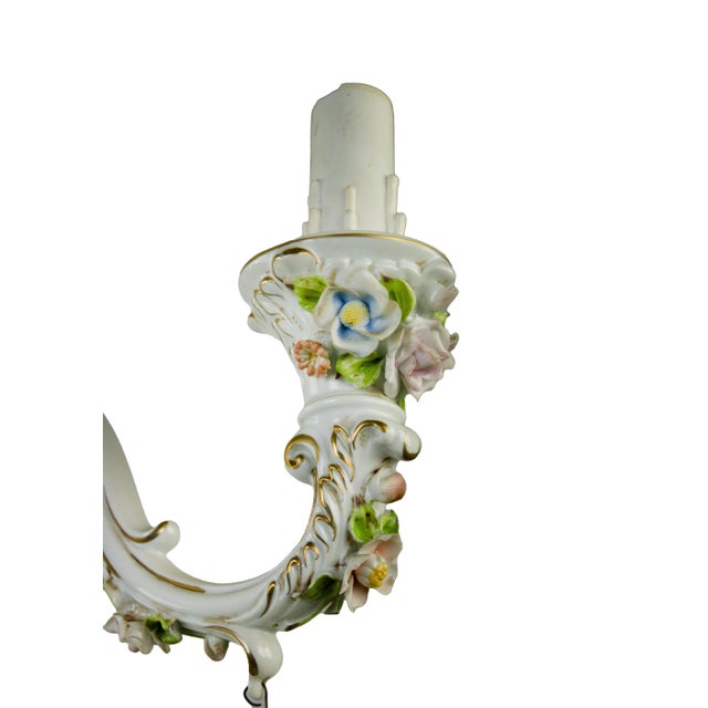 Vintage Chandelier from Capodimonte, Italy, 1950s For Sale - Image 6 of 8