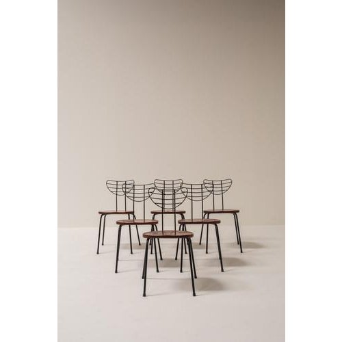 Radar Dining Chairs by Willy Van Der Meeren for Imexcotra, 1950, Set of 6 For Sale - Image 3 of 13