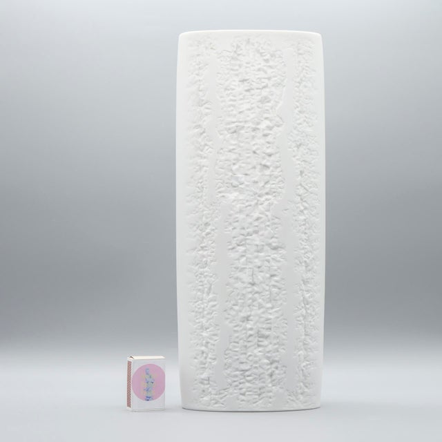 Ceramic White Bisque Porcelain Vases by Martin Freyer for Rosenthal, 1975, Set of 2 For Sale - Image 7 of 13