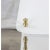 Wood Wood and Brass Faux Bamboo Legs White Sofa Side Table, For Sale - Image 7 of 12