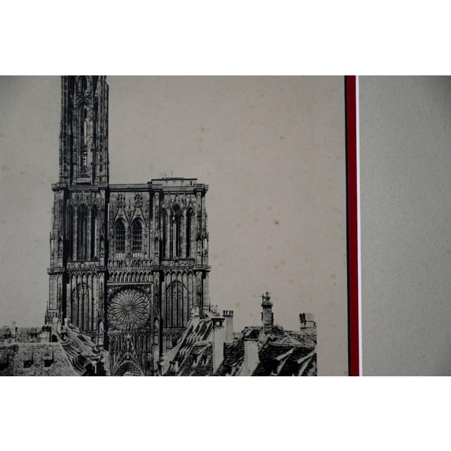Julius Manias, Notre-Dame de Strasbourg, 1910, Antique Phototype For Sale - Image 3 of 8