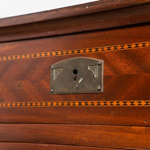 Brown Wooden Chest of Drawers, 1950s For Sale - Image 6 of 10