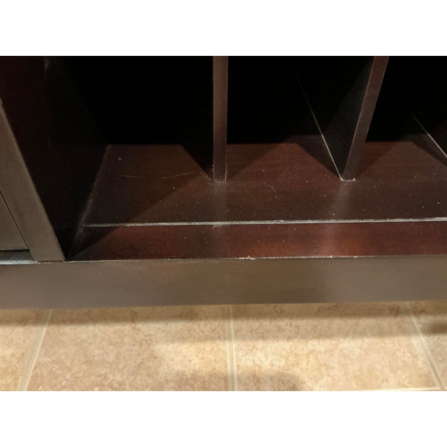 Brown Levin Furniture Transitional Espresso Wood Wine Buffet & Bar Cabinet For Sale - Image 8 of 17