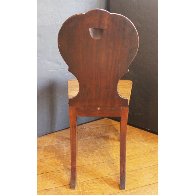 Circa 1840 English Armorial Hall Chair For Sale - Image 4 of 8