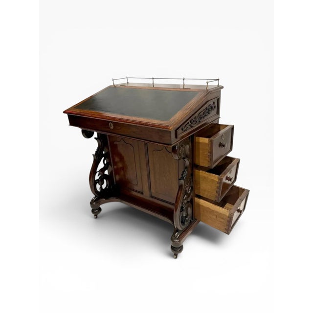 Brown 19th Century Victorian Mahogany Davenport Desk For Sale - Image 8 of 14