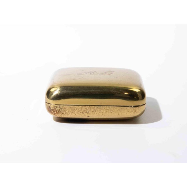 Italian Gold-Plated Metal Trinket or Pill Box by F. Jacovitti, Rome, 1960s For Sale - Image 4 of 5