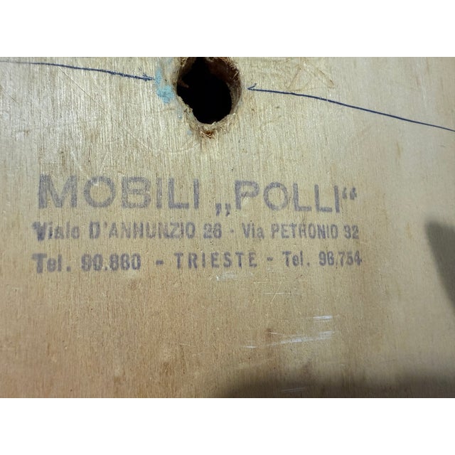 Vintage Bended Wooden Wall Mirror by Mobili Polli, Italy, 1950s For Sale - Image 12 of 13