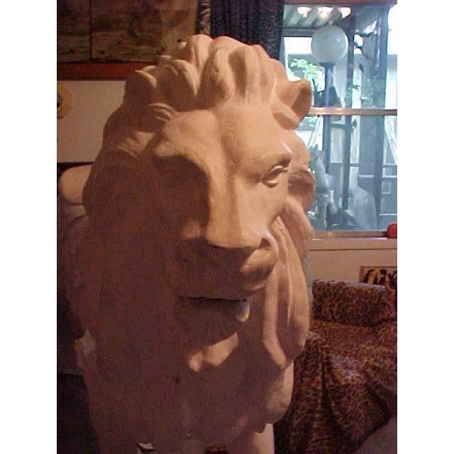 Huge Lifesize Fiberglass Sculpture Reproduction of Dentzel Carousel Lion Offered by Antoinette For Sale - Image 9 of 9