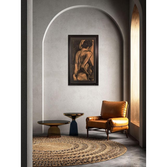 Mid-Century Modern Large Stylised Life Drawing of a Woman, 20th-Century, Pencil on Paper For Sale - Image 3 of 17