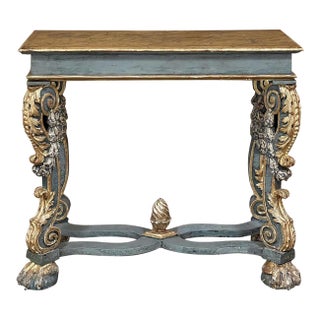 Early 19th Century Italian Baroque Faux-Sienna Marble Console For Sale