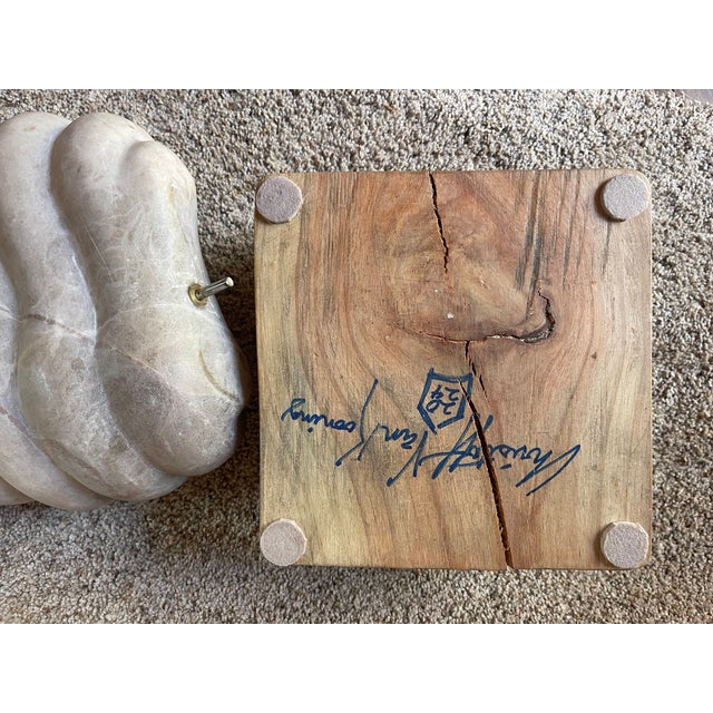Wood Alabaster Sculpture of the Rattle of a Rattlesnake For Sale - Image 7 of 7