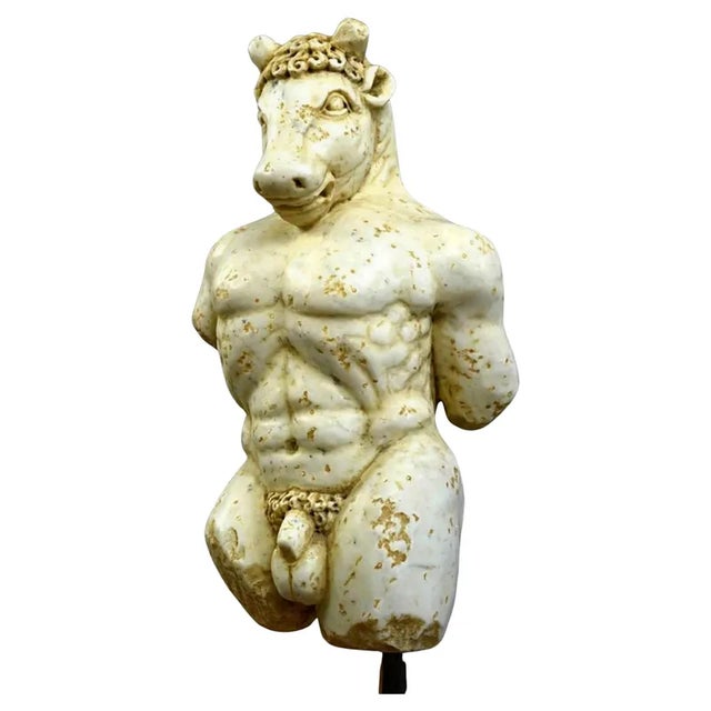 17th Century Baroque Marble Figure of the Minotaur, Italy, Set of 2 For Sale - Image 12 of 12