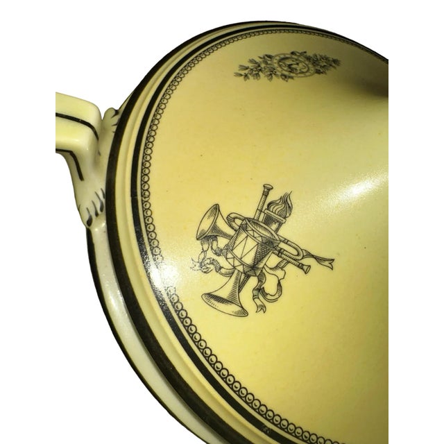Pair of Vintage Mottahedeh Yellow and Black Creil Tureens For Sale - Image 9 of 13