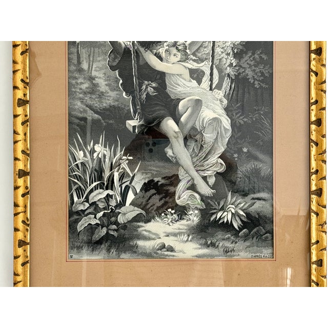 Antique French Neyret Freres Woven Silk Tapestries After p.a. Cot - Framed Pair For Sale - Image 11 of 11