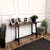 Rustic Antique Rustic Minimal Italian Wooden Carved Trestle Console Table, 1890s For Sale - Image 3 of 10