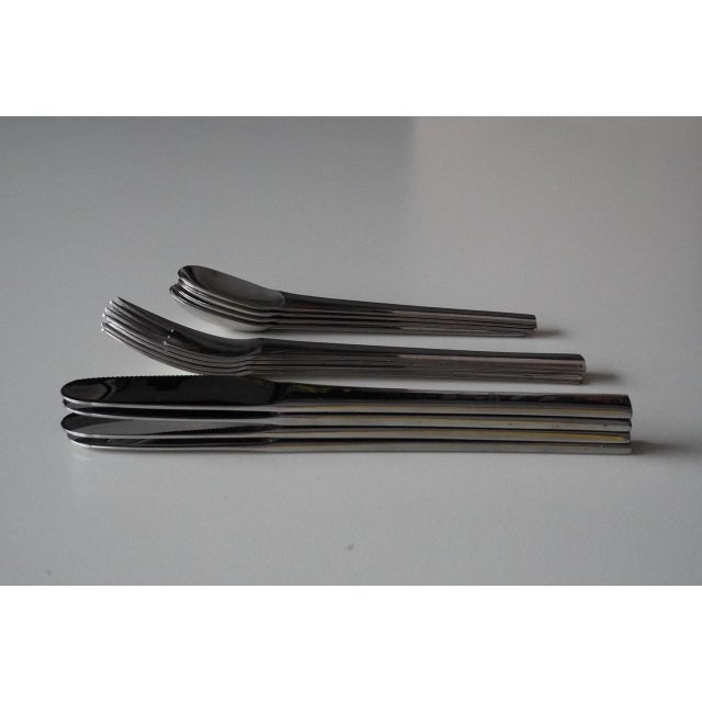 Linea 72 Alitalia Flatware by Joe Colombo & Ambrogio Pozzi, 1972, Set of 12 For Sale - Image 11 of 13