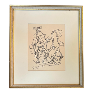 1940’s Original Georges Braque Horse Drawn Chariot “Helios” Lithograph