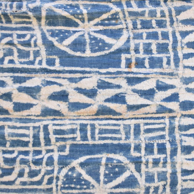 Blue Late 20th Century Vintage African Ndop Textile For Sale - Image 8 of 8