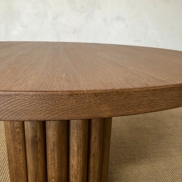 Modern Lavene Dining Table in Montana Brown Finish 42" For Sale - Image 3 of 11