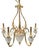 Vintage Lenox Porcelain Brass Large 6 Light Traditional Chandelier For Sale - Image 12 of 14