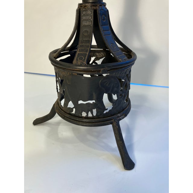 Arts & Crafts Iron Candelabra For Sale - Image 3 of 5