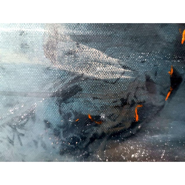Blue Ovidiu Kloska, Pressure of Becoming, Mixed on Canvas, Framed For Sale - Image 8 of 11