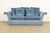 Baker Furniture Blue Velvet Upholstered Roll Arm Sofa For Sale - Image 13 of 13