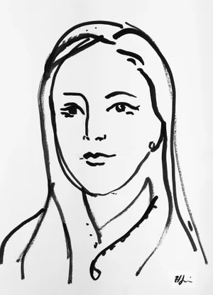 Portrait of a Girl Drawing Portrait