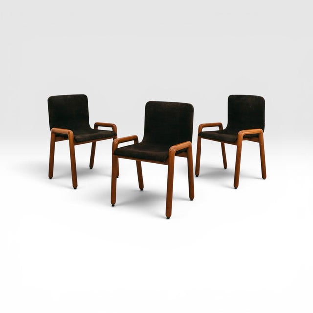 Sedie Dilos Wooden Chair by Guido Faleschini for I4 Mariani, 1970s, Set of 3 For Sale - Image 6 of 6