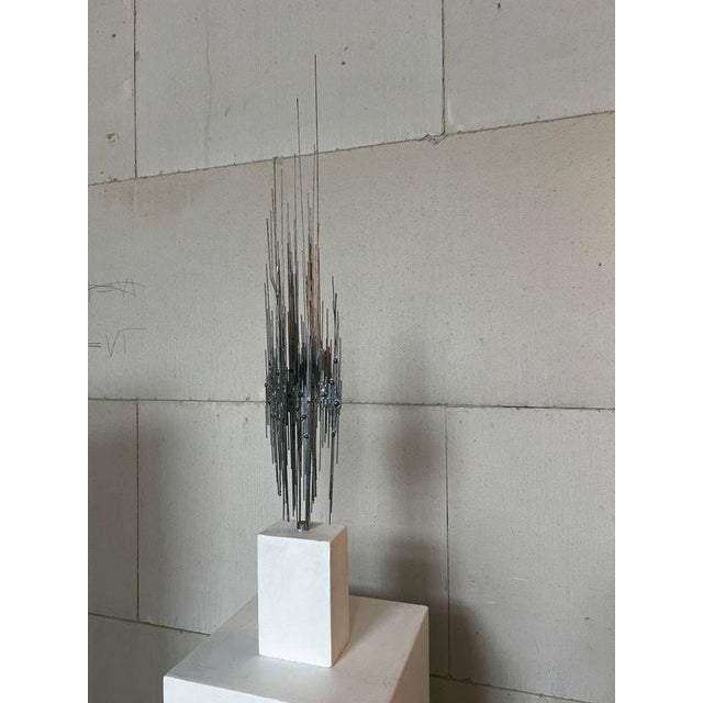 Gold Abstract Composition, 1960s, Metal For Sale - Image 8 of 10