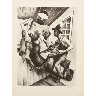 1939 After Thomas Benton "I Got a Girl on Sourwood Mountain", First Edition Period Offset Lithograph For Sale