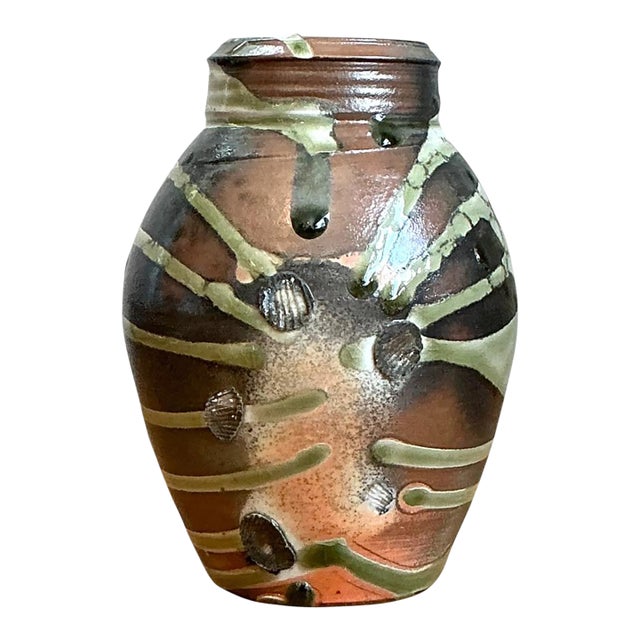 Vintage Abstract Ceramic Vase For Sale