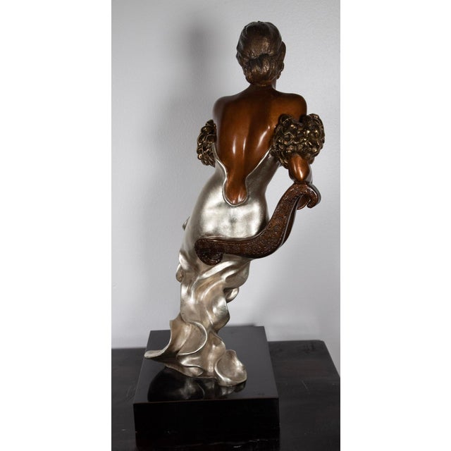 Alice Riordan Art Deco Style Sculpture of an Elegant Woman in Flowing Gown - Limited Edition - Signed and Numbered - 24" H...