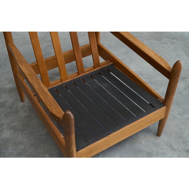 Vintage French Lounge Chairs in Oak, 1950s, Set of 2 For Sale - Image 15 of 17