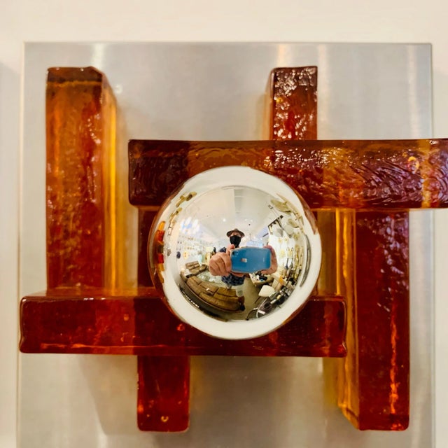Poliarte Italian Murano Glass 1960s Wall Lights - A Pair For Sale In New York - Image 6 of 13