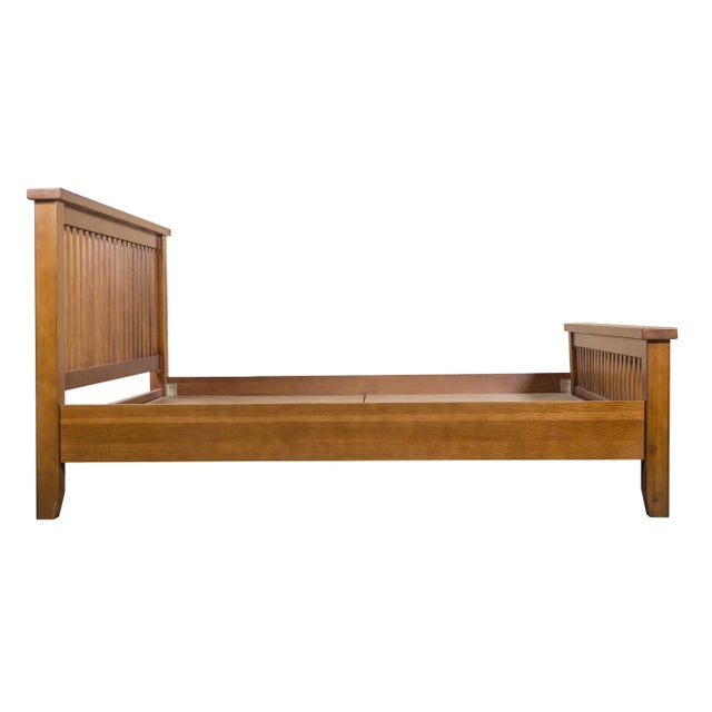 Wood Mission Oak Slat Bed - Michael's Cherry For Sale - Image 7 of 9