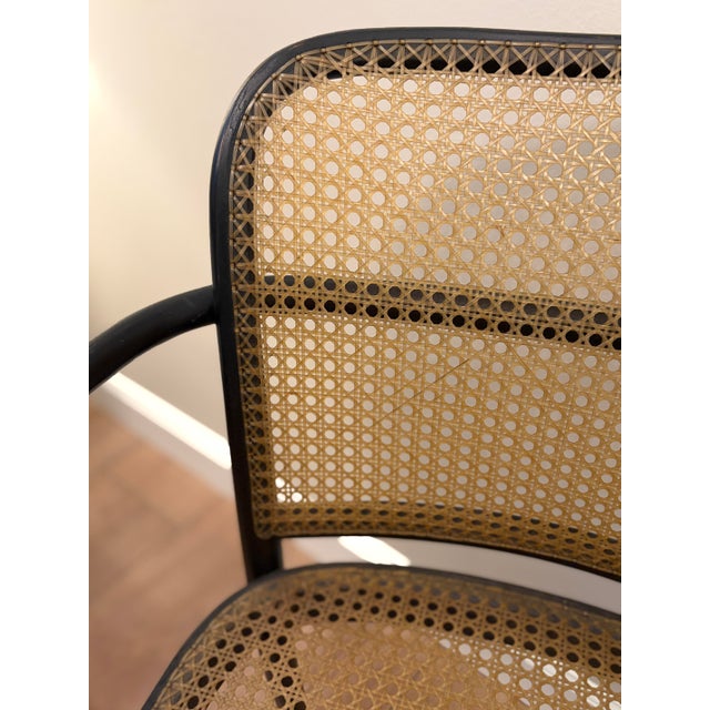 Mid-Century Modern Vintage Thonet Style Prague 811 Bentwood Cane Armchair | Made in Czechoslovakia | Mid Century Modern For Sale - Image 3 of 9