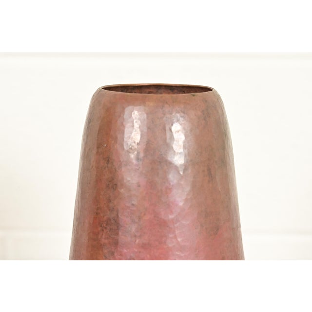 Ramon Ramirez Arts & Crafts Hammered Copper Vase For Sale In South Bend - Image 6 of 12