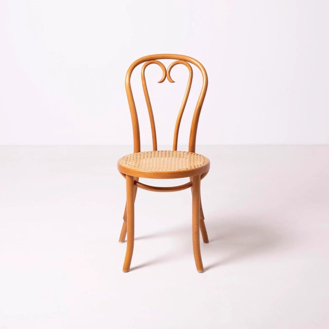 Radomsko Heart Chairs in Handwoven Cane by Michael Thonet for ZPM Radomsko, Poland, 1980s, Set of 4 For Sale - Image 6 of 13