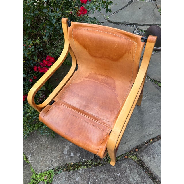 Contemporary Cristian Valdez Leather Desk Chair For Sale - Image 3 of 4