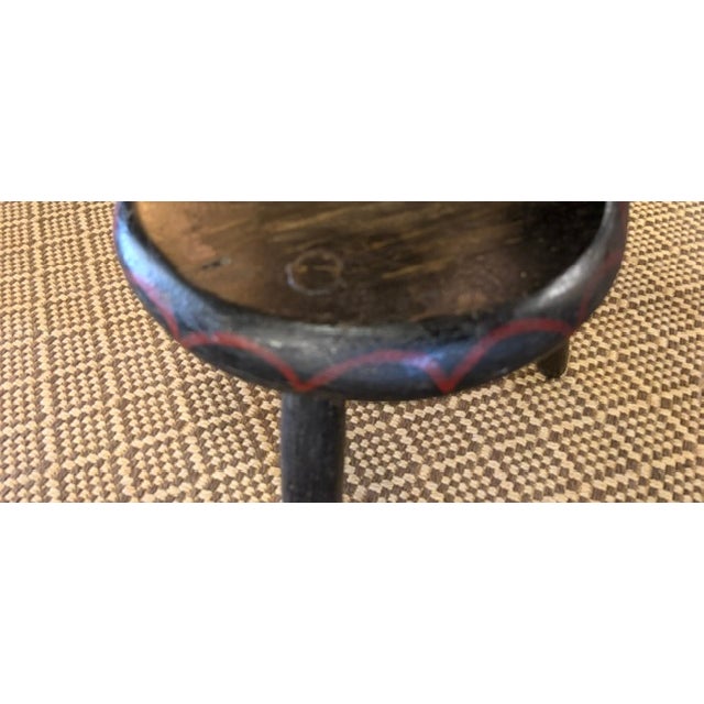 Folk Art Antique American Primitive, Folk Art Tri Pod Milking Stool For Sale - Image 3 of 5