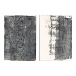 Presidio Play 5-6 Set (2) 17*24 Abstract Print Paper Black by Carrie Bergey For Sale