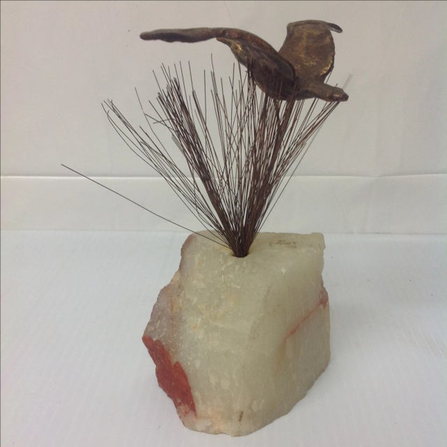 Modern 1970s Signed Jere Seagull & Rushes Sculptures For Sale - Image 3 of 6