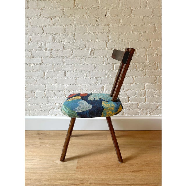 1950s French Brutalist Primitive Upholstered Chairs, Set of 6 For Sale - Image 9 of 12