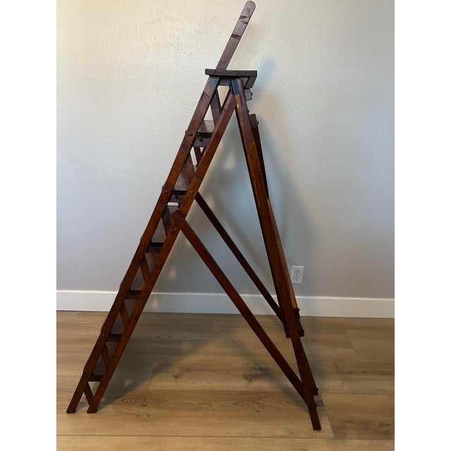 Restoration Hardware Restoration Hardware Folding Step Ladder Tiered Display Shelf For Sale - Image 4 of 11