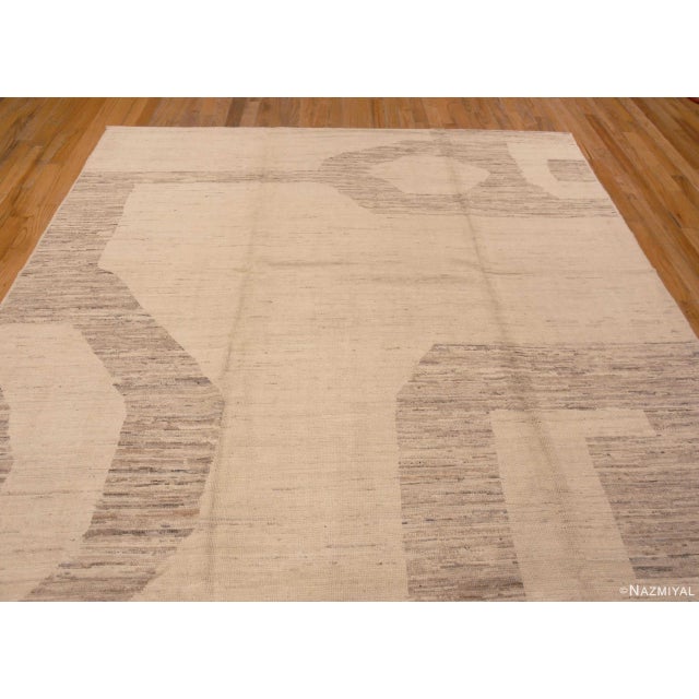 A Beautiful and Decorative Minimalist Tribal Geometric Light Brown Pattern Ivory Cream Background Modern Room Size Area...