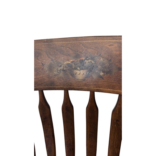 Mid 19th Century Mid 20th Century S. Bent and Brothers Hitchcock Style Rocker For Sale - Image 5 of 12