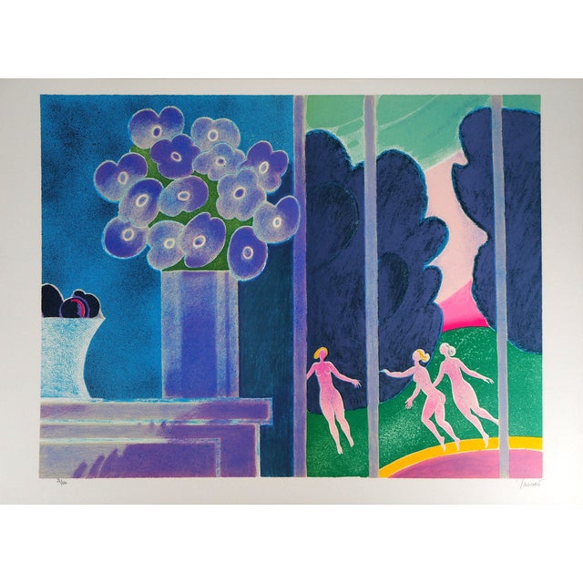 Albert Zavaro, Les trois Grâces, Lithograph For Sale