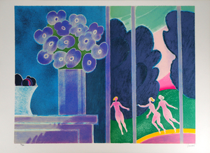 Albert Zavaro, Les trois Grâces, Lithograph